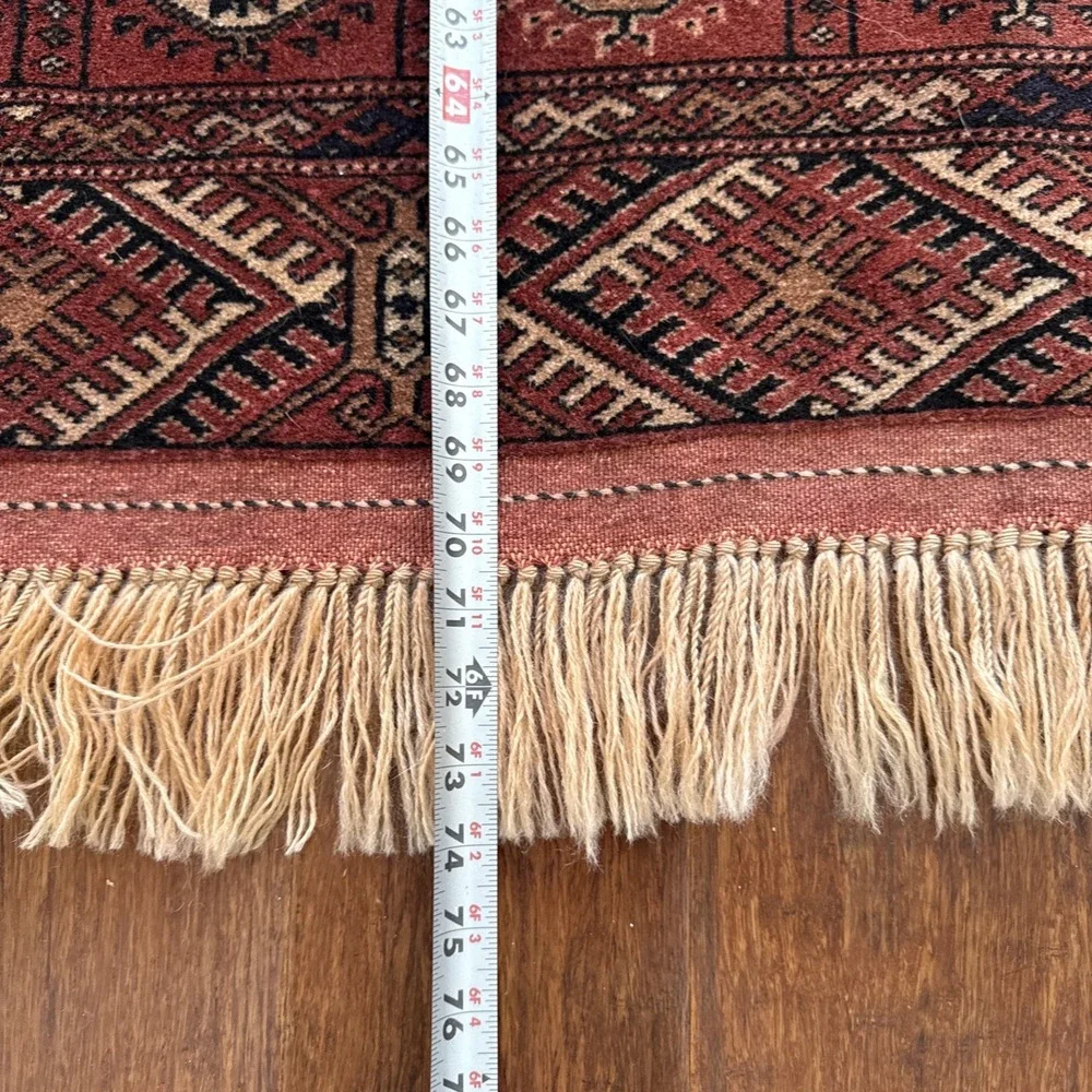Turkmen‎ Oriental Tekke Rug Wool Geometric 46X 74 inches